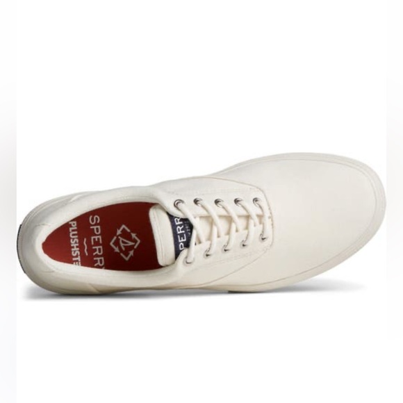 SPERRY Top-Sider Halyard Plushstep CVO Sneaker Men’s ✨ Bone White Size 10.5 - Picture 4 of 11